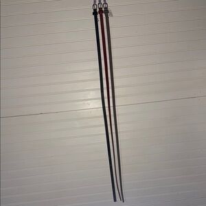 Madden Girl Trio of Belts in Black, Red, and Brown